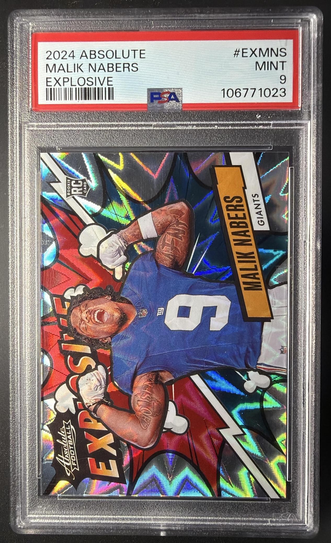 2024 Panini Absolute Malik Nabers #EX-MNS Explosive RC PSA 9