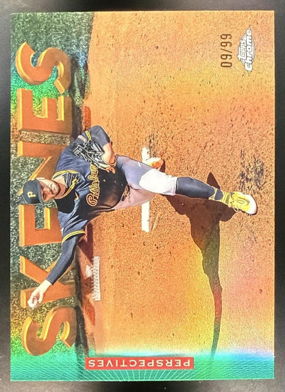 2026 Topps Chrome Paul Skenes #P-8 Perspectives Green Refractor 9/99