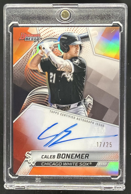 2025 Bowman's Best Caleb Bonemer #B25-CBO Best of Auto Orange /25