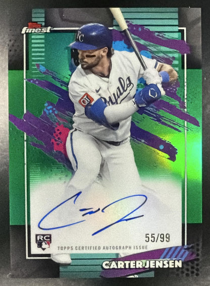 2026 Topps Finest Carter Jensen #FA-CJ Auto Green Refractor 55/99 RC
