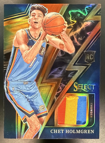 2022-23 Panini Select Chet Holmgren #S-CH Sparks Tie Dye Prizms 10/25 RC