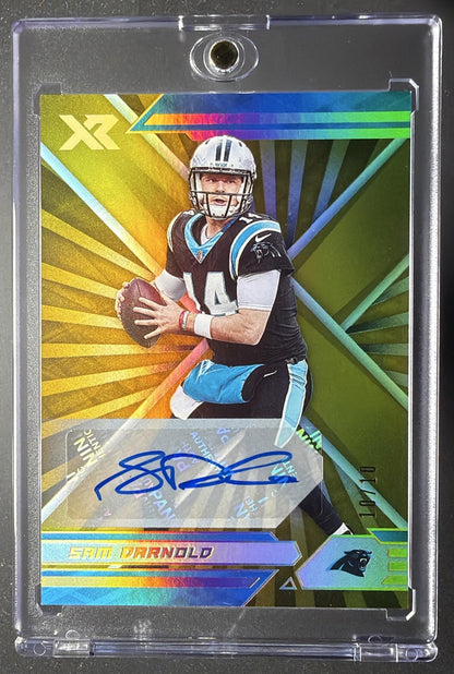 2021 Panini XR Sam Darnold #13 Gold Auto 10/10