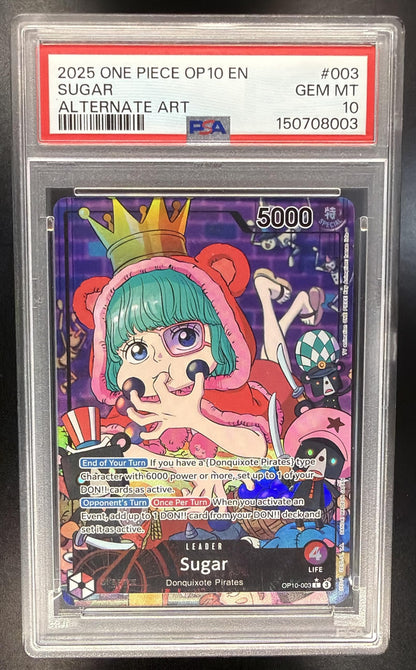 2025 One Piece Royal Blood OP10 Sugar #OP10-003 Leader PSA 10