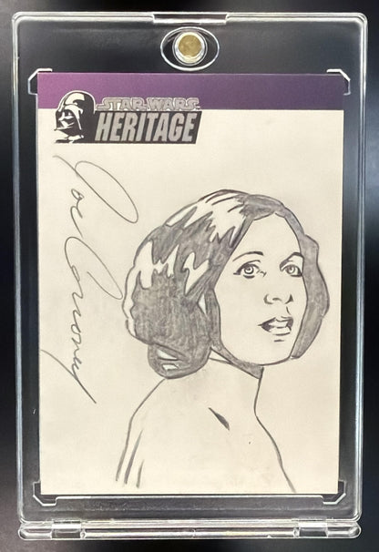 2004 Topps Star Wars Heritage Princess Leia Sketch Card