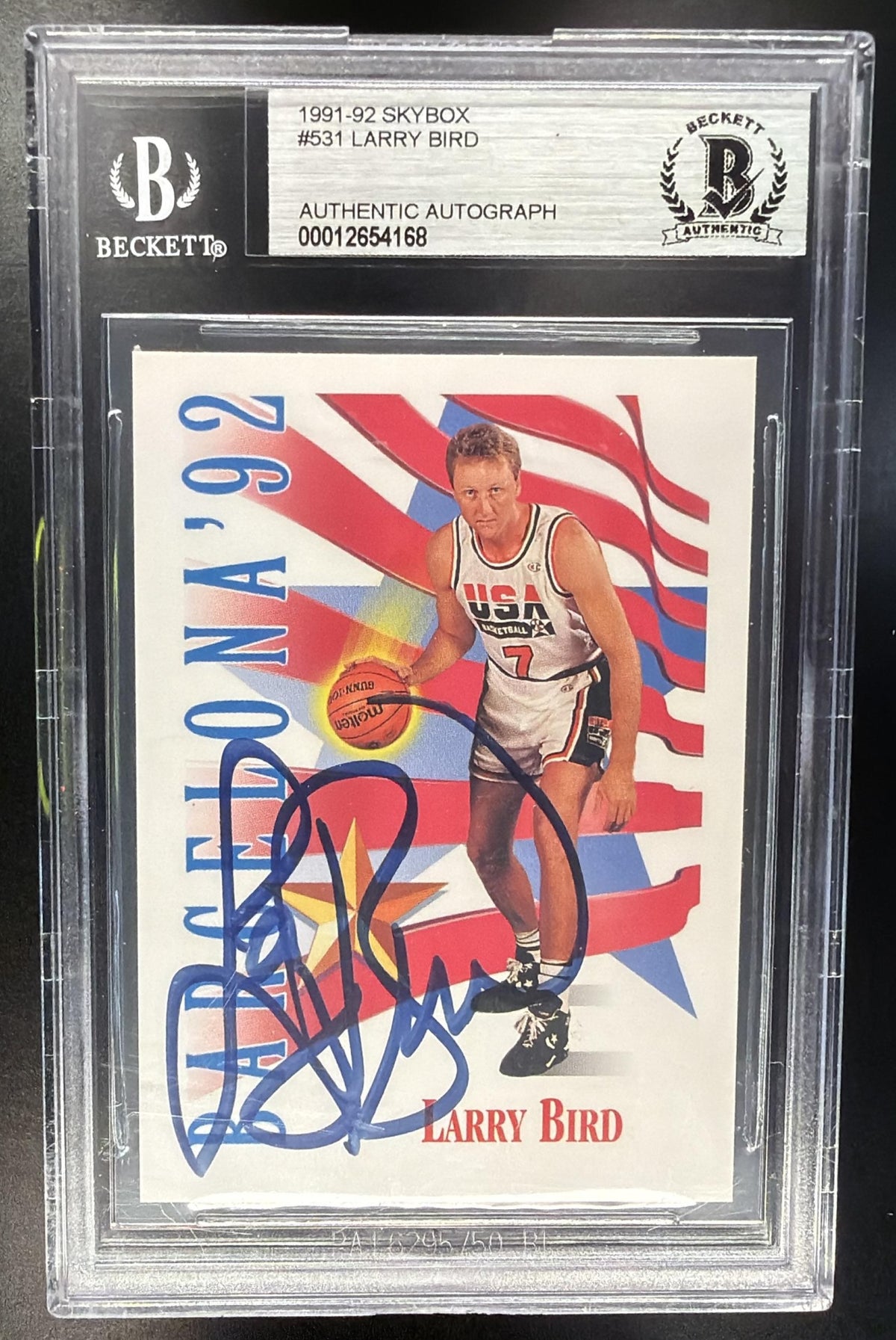 1991-92 Skybox Larry Bird #531 IP Auto BGS Auth