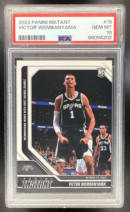 2023-24 Panini Instant NBA Victor Wembanyama #19 RC PSA 10