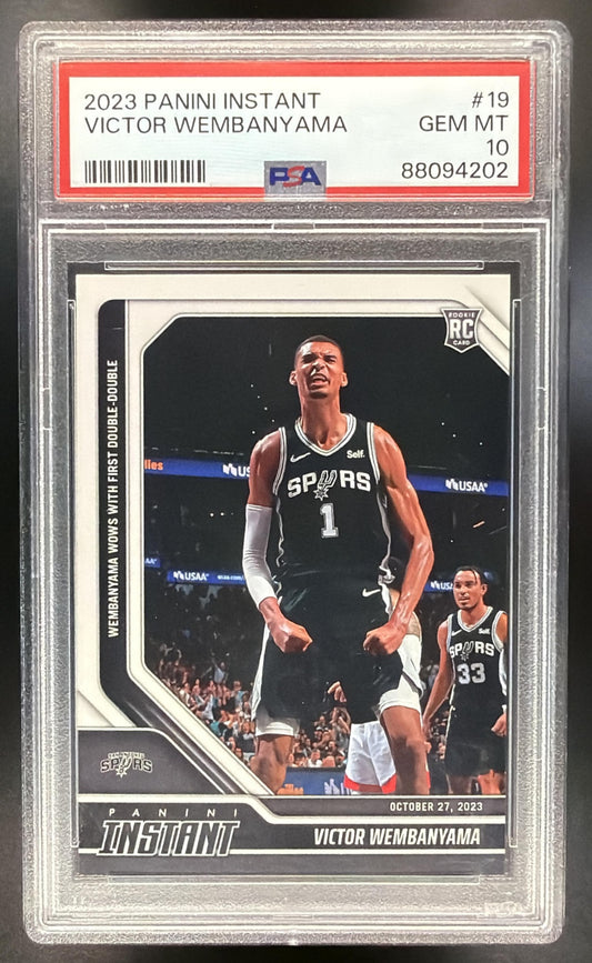 2023-24 Panini Instant NBA Victor Wembanyama #19 RC PSA 10