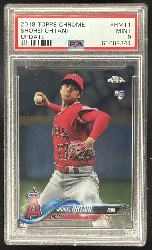 2018 Topps Chrome Update Shohei Ohtani #HMT1 RC PSA 9