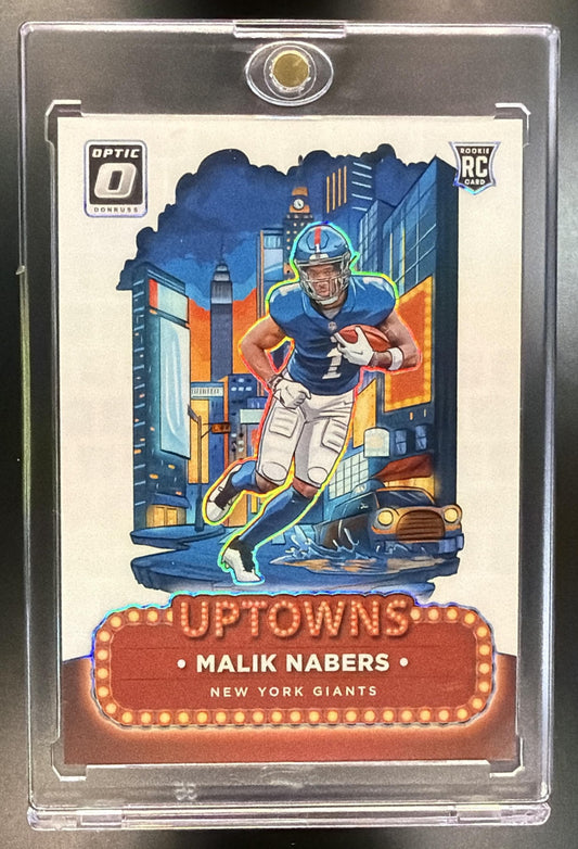 2024 Panini Donruss Optic Malik Nabers #6 Uptown RC SSP White Pandora /25
