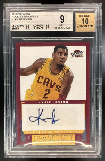 2012-13 Panini Kyrie Irving #1 Rookie Signatures RC Auto BGS 9