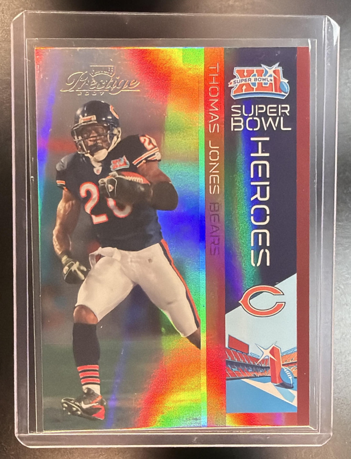 2007 Playoff Prestige Thomas Jones #SBH-9 Super Bowl Heroes 12/25 Bears