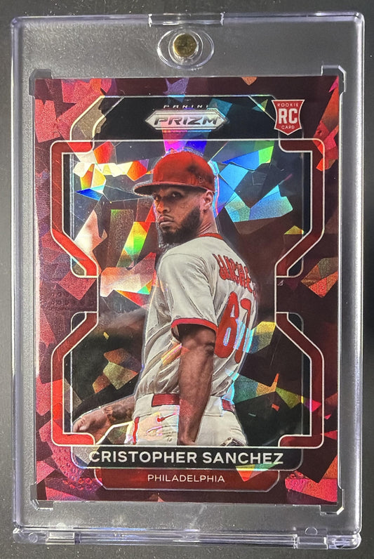 2022 Panini Prizm Cristopher Sanchez #219 Cracked Ice 20/25 RC