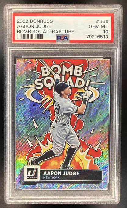 2022 Panini Donruss Aaron Judge #BS-6 Bomb Squad Rapture PSA 10