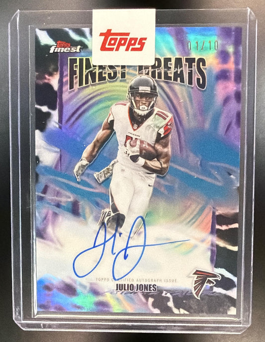 2025 Topps Finest Julio Jones #FGA-JJ Greats Auto Black Refractor 1/10
