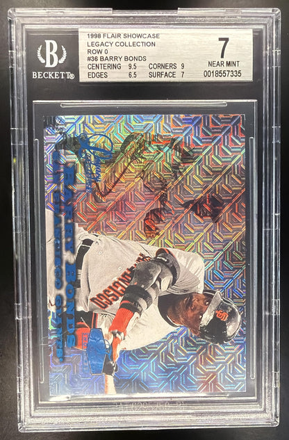 1998 Fleer Flair Showcase Barry Bonds #36 Row 1 /100 BGS 7