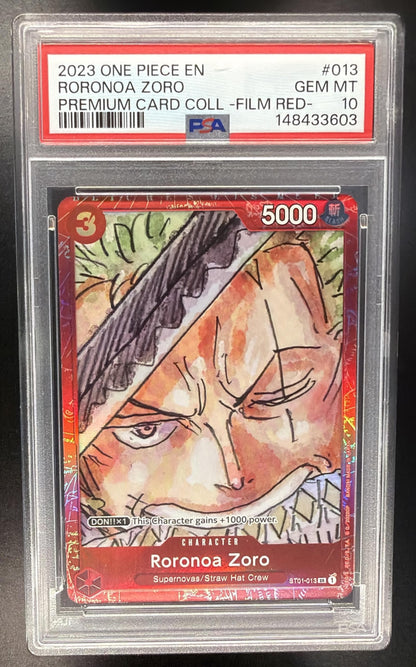 2023 One Piece Premium Card Collection FILM RED Edition Roronoa Zoro #ST01-013 PSA 10