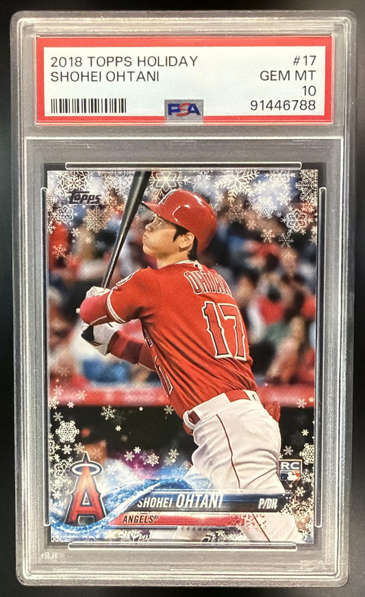 2018 Topps Holiday Shohei Ohtani #HMW17 RC PSA 10