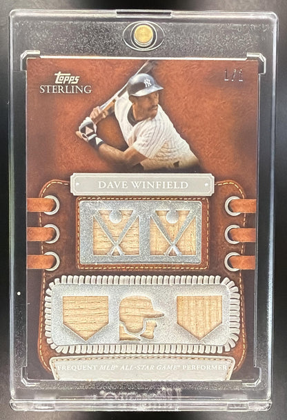 2010 Topps Sterling Dave Winfield #5LLR-30 Legendary Bat Relics Five Silver 1/1