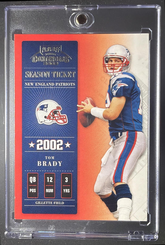 2002 Panini Contenders Tom Brady Sample Card