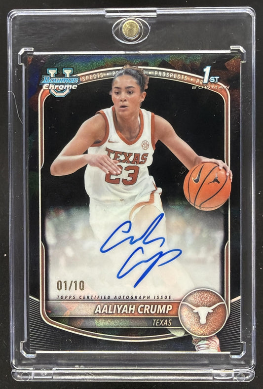 2025 Bowman Sapphire Aaliyah Crump #CPA-AC Auto Black Refractor /10