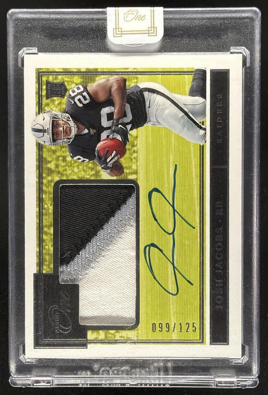 2020 Panini One Josh Jacobs #171 Rookie 99/125 Patch Auto