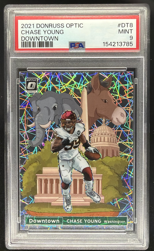 2021 Panini Donruss Optic Chase Young #DT-8 Downtown PSA 9