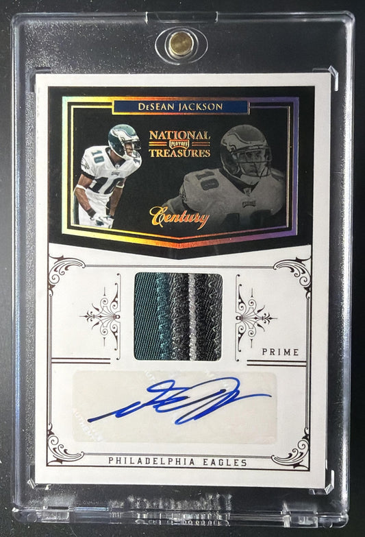 2011 Panini National Treasures DeSean Jackson Patch Auto /10
