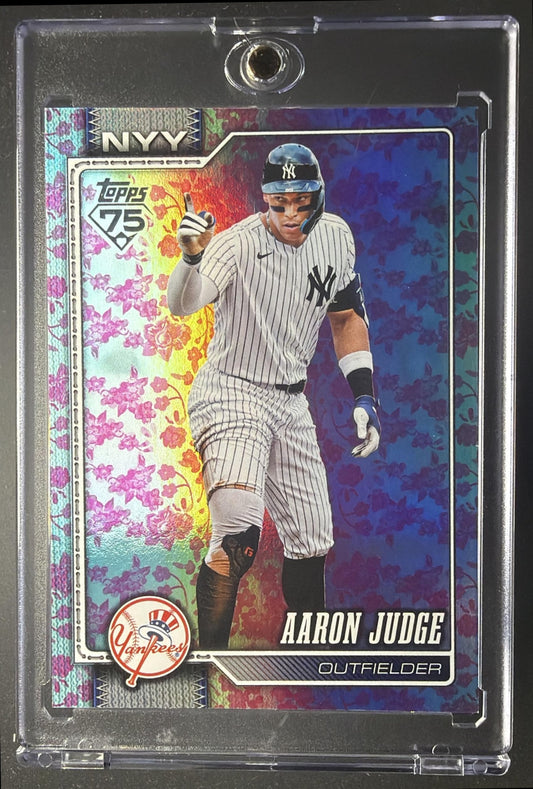 2026 Topps Series 1 Aaron Judge #1 Holiday Flowers 5/50