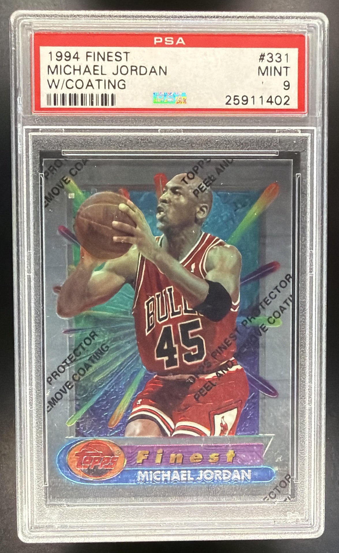 1994-95 Topps Finest Michael Jordan #331 W/Coating PSA 9