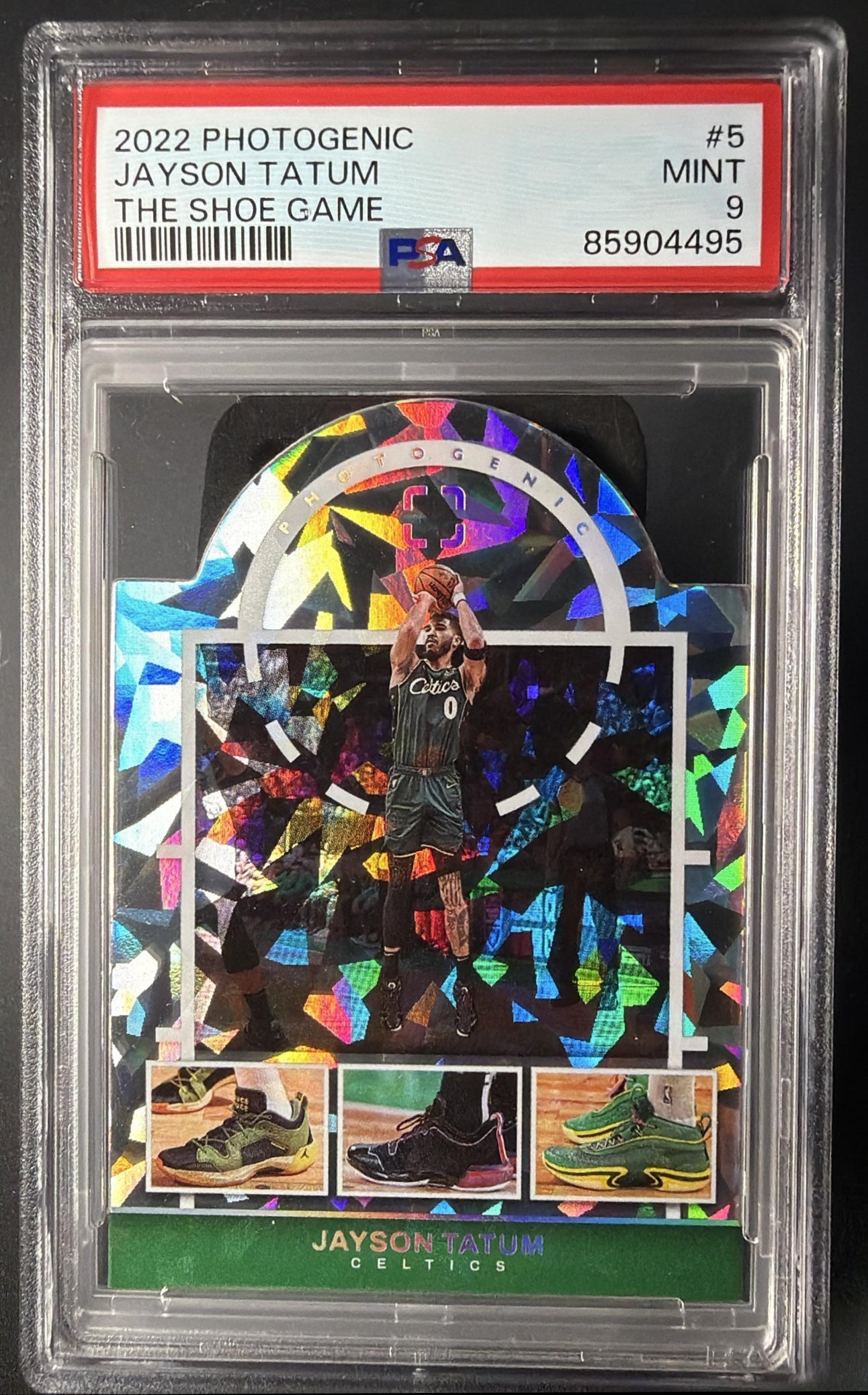 2022 Panini Photogenic Jayson Tatum #5 Shoe Game PSA 9