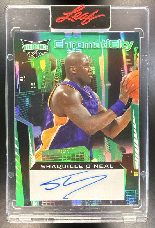 2023 Leaf Vibrance Shaquille O'Neal #CC-SO1 ChromatiCITY Auto Prismatic Orange /9