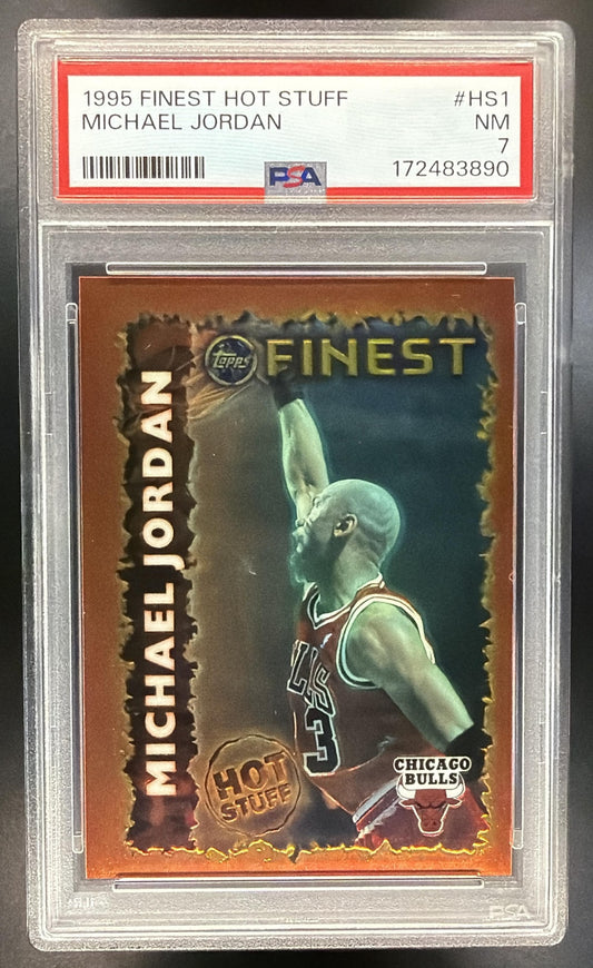 1995-96 Topps Finest Michael Jordan #HS1 Hot Stuff PSA 7
