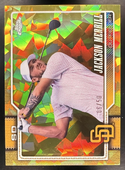 2026 Topps Chrome Sapphire Baseball Jackson Merrill #137 Image Variation Gold 06/50