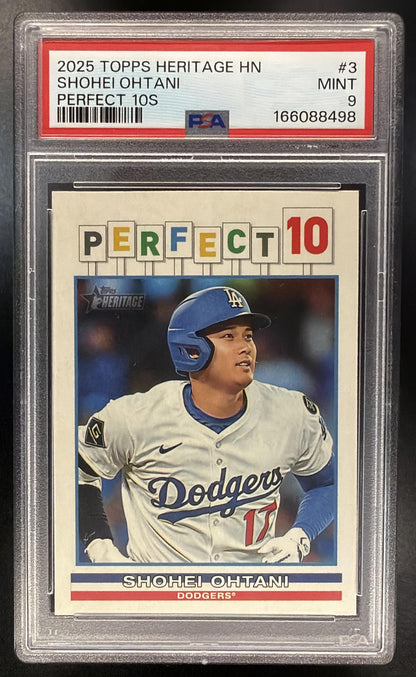 2025 Topps Heritage High Number Shohei Ohtani #P10-3 Perfect 10's PSA 9