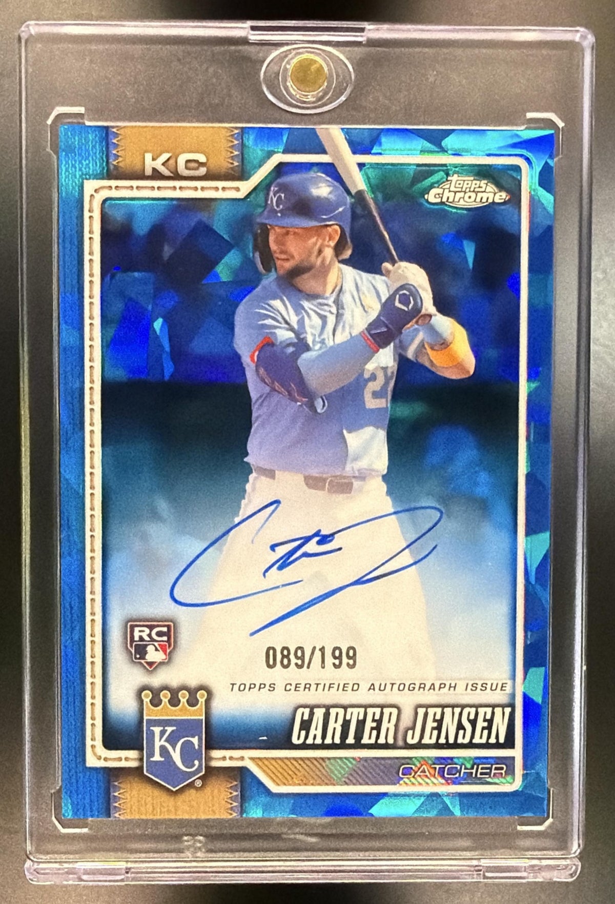 2026 Topps Chrome Sapphire Carter Jensen #RA-CJ Auto 89/199 RC