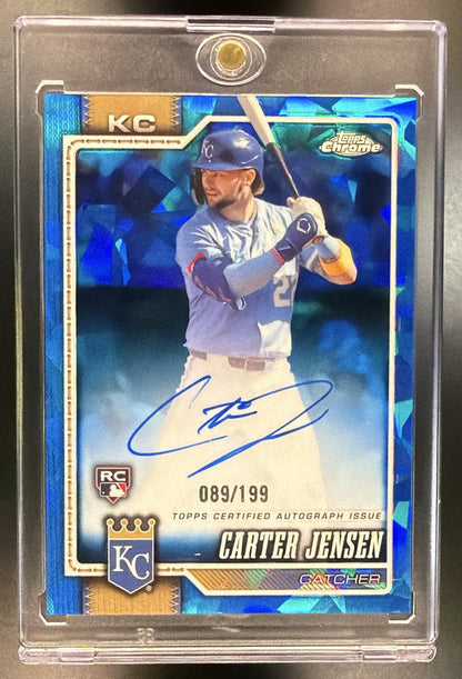 2026 Topps Chrome Sapphire Carter Jensen #RA-CJ Auto 89/199 RC