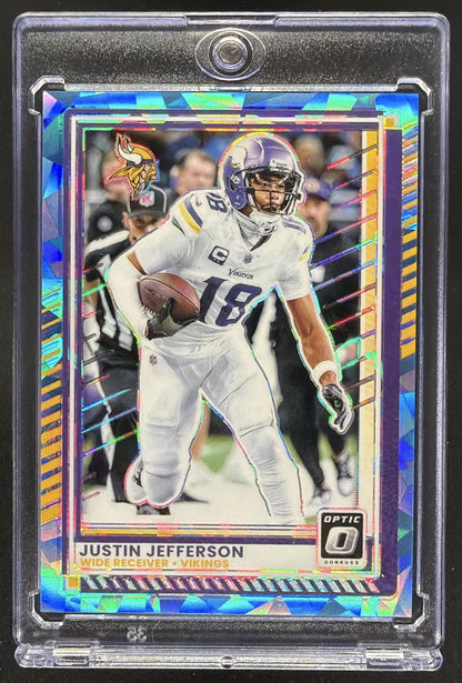 2025 Panini Donruss Optic Justin Jefferson #164 Ice Prizm 7/15