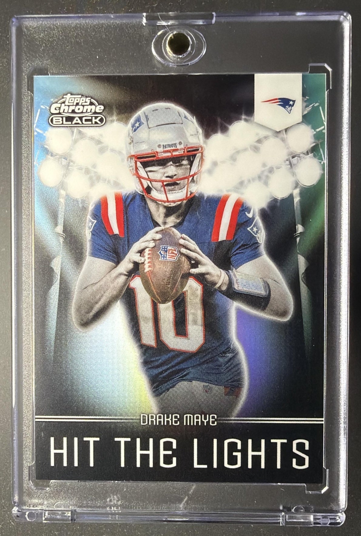2025 Topps Chrome Black Drake Maye #HL-5 Hit the Lights