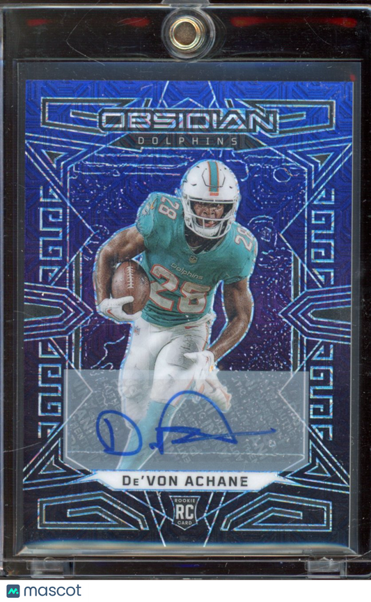 2023 Obsidian De'von Achane Deep Sea Mojo Rookie Auto /5
