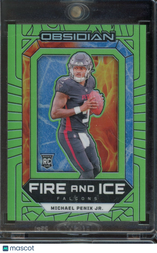 2024 Obsidian Michael Penix Jr Fire And Ice Rookie Green /5
