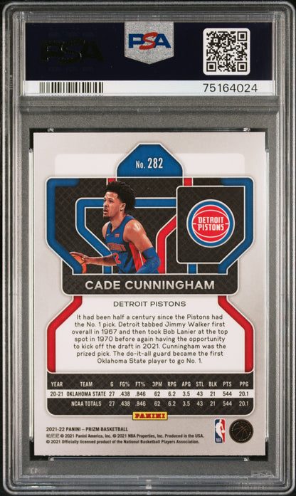 2021-22 Panini Prizm Cade Cunningham #282 RC PSA 10