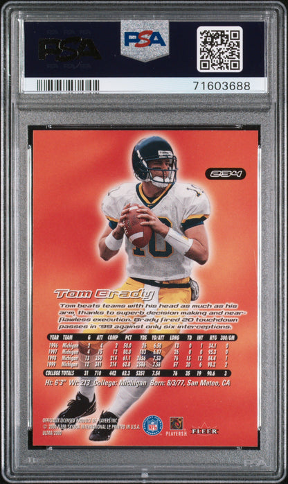 2000 Fleer Ultra Tom Brady Rookie PSA 9