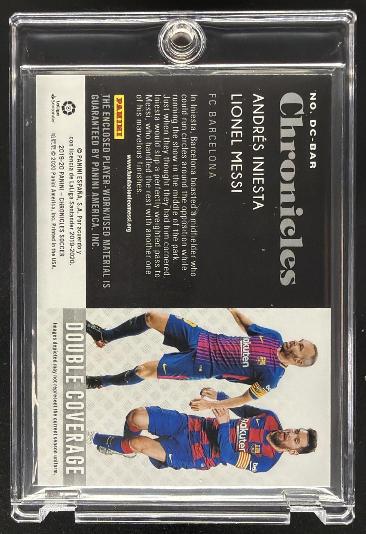 2019-20 Chronicles Lionel Messi Andres Iniesta Dual Patch