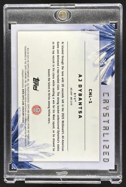 2025-26 Bowman AJ Dybantsa #CNL-1 Chrome Crystalized NIL SSP