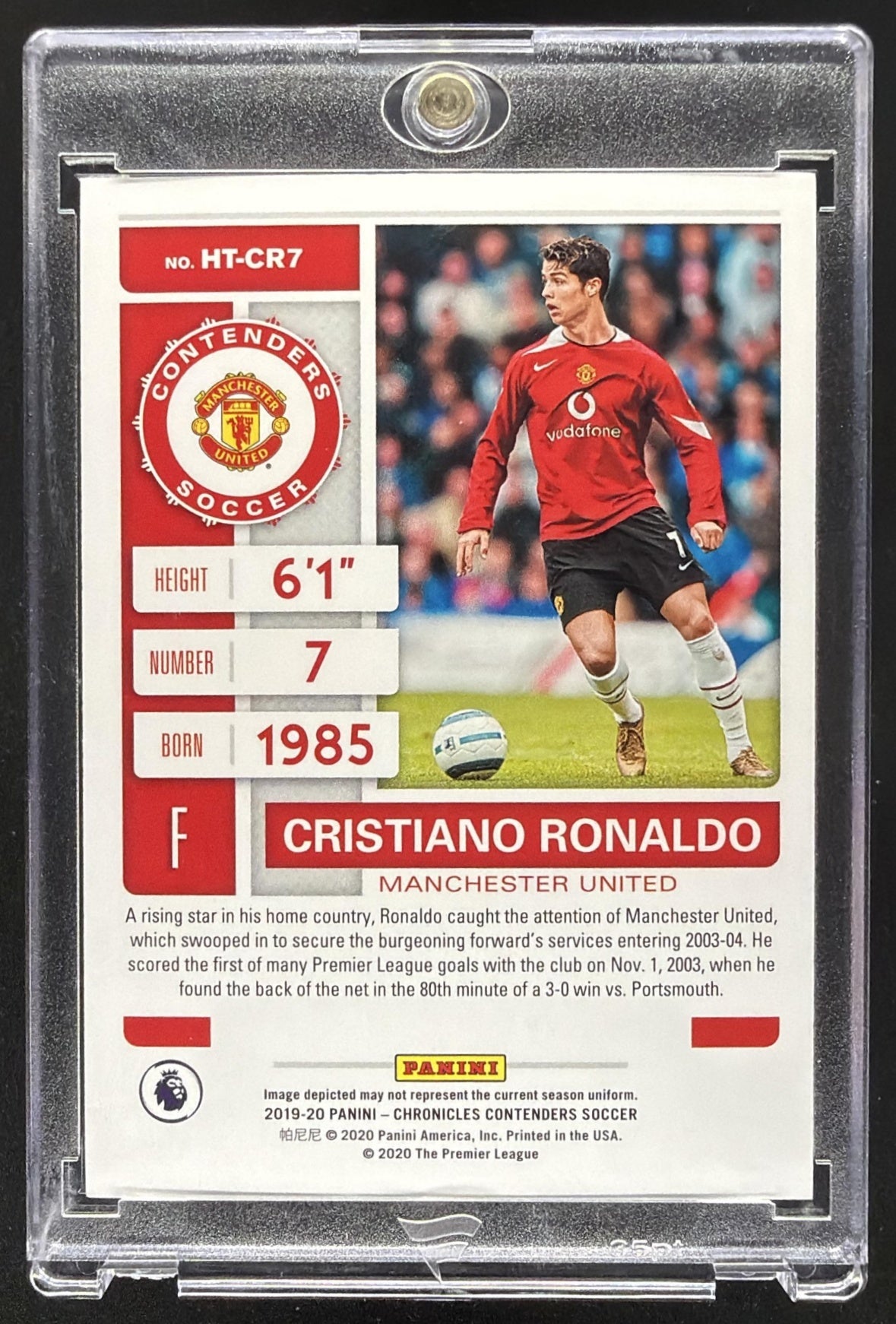 2019 Panini Chronicles Cristiano Ronaldo #HT-CR7 Contenders Historic Ticket