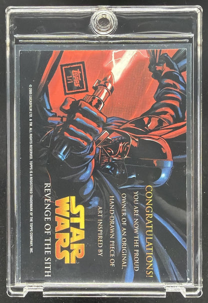 2005 Topps Revenge Of The Sith Sketch Card Darth Vader