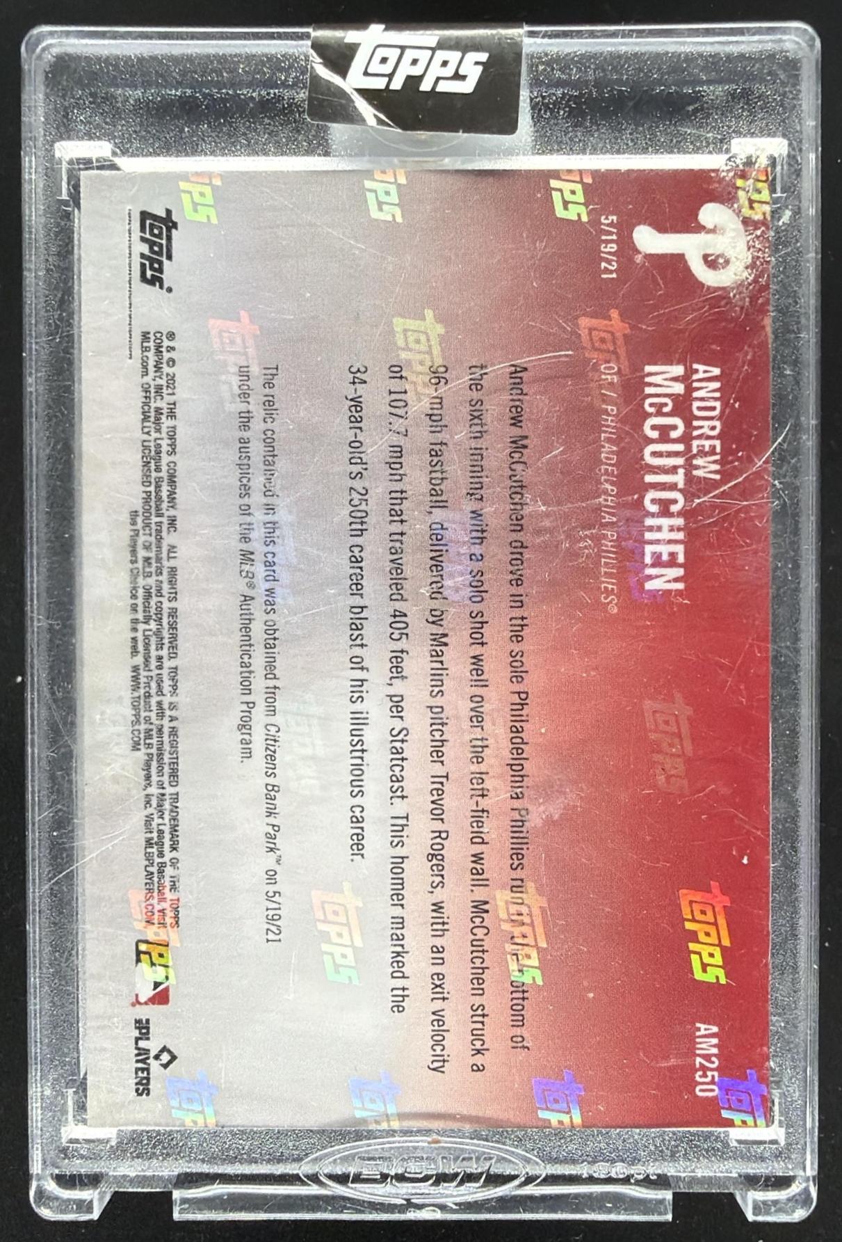 2021 Topps Museum Collection Andrew McCutchen #96 Amethyst 49/99