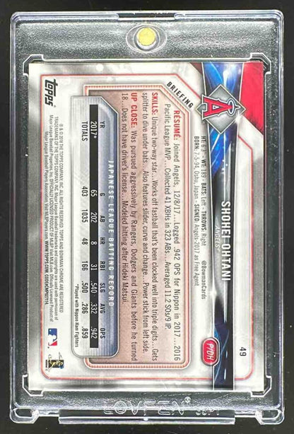 2018 Bowman Shohei Ohtani #49 RC