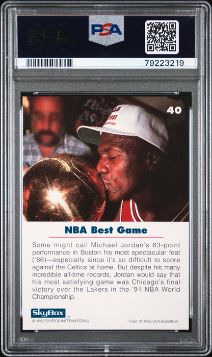 1992 Skybox Michael Jordan USA Basketball PSA 10 #40
