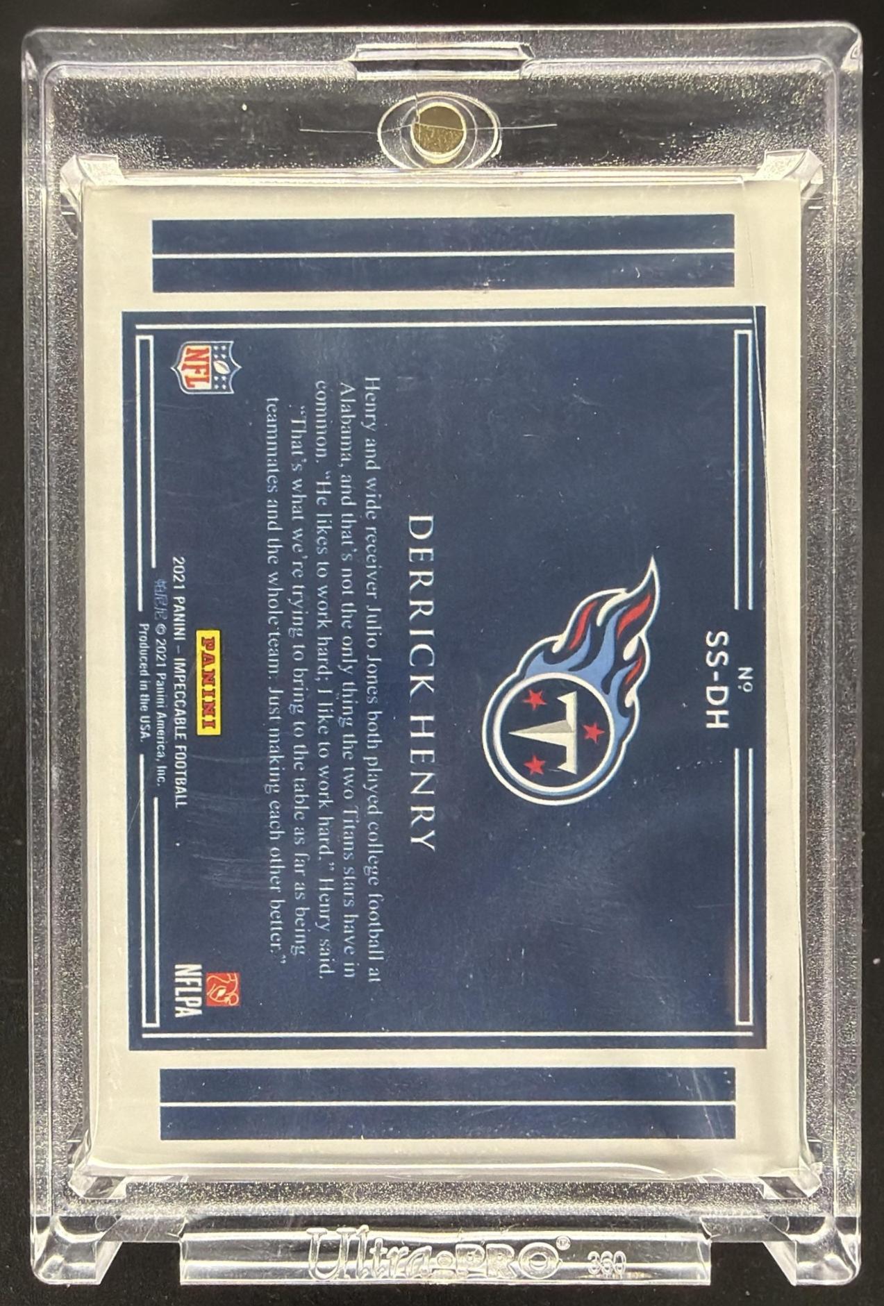 2021 Panini Impeccable Derrick Henry #SS-DH Silver NFL Shield 2/20